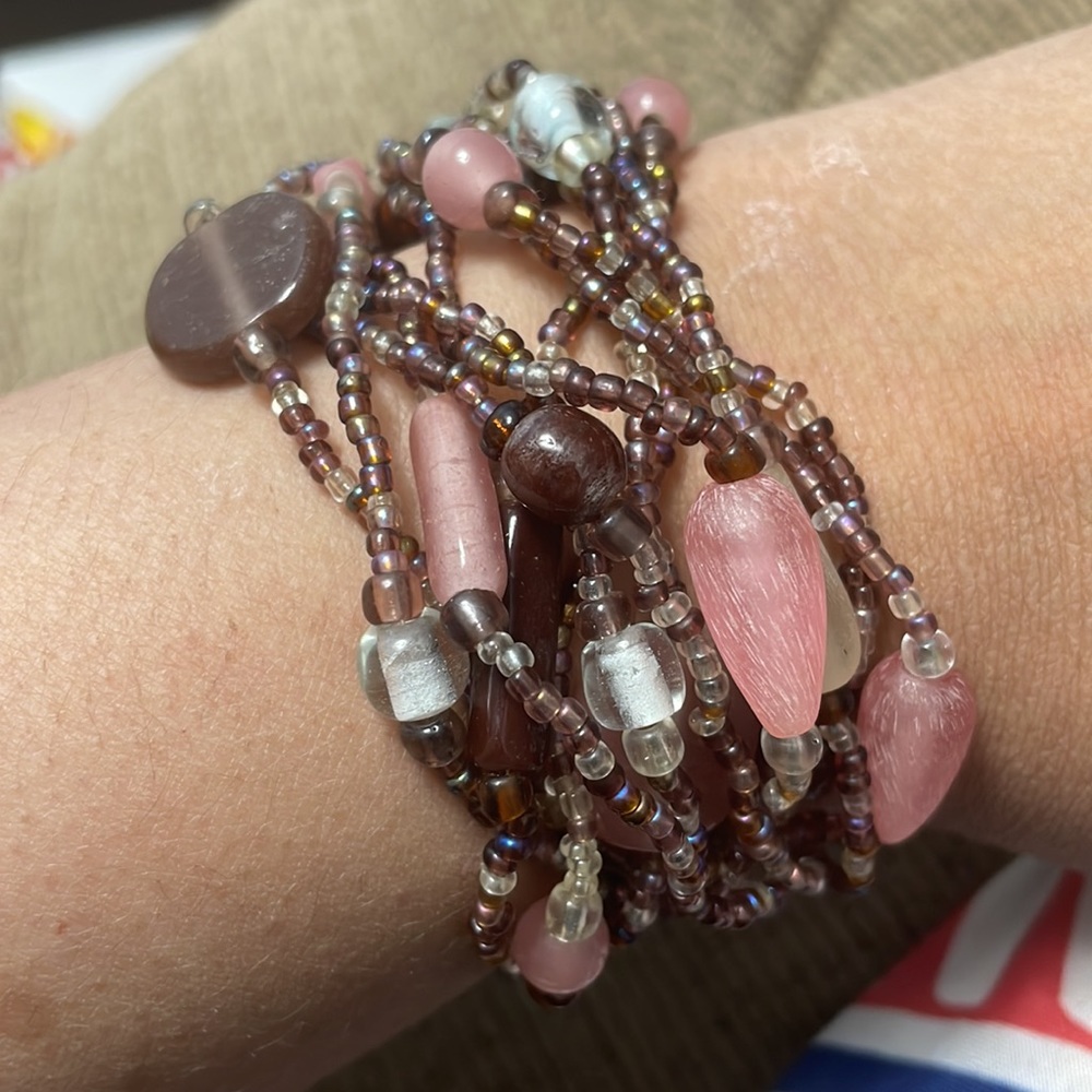 NWOT brown beaded bracelet